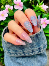 Load image into Gallery viewer, #Naptime - Blue and Pink Flake Nail Dip Powder
