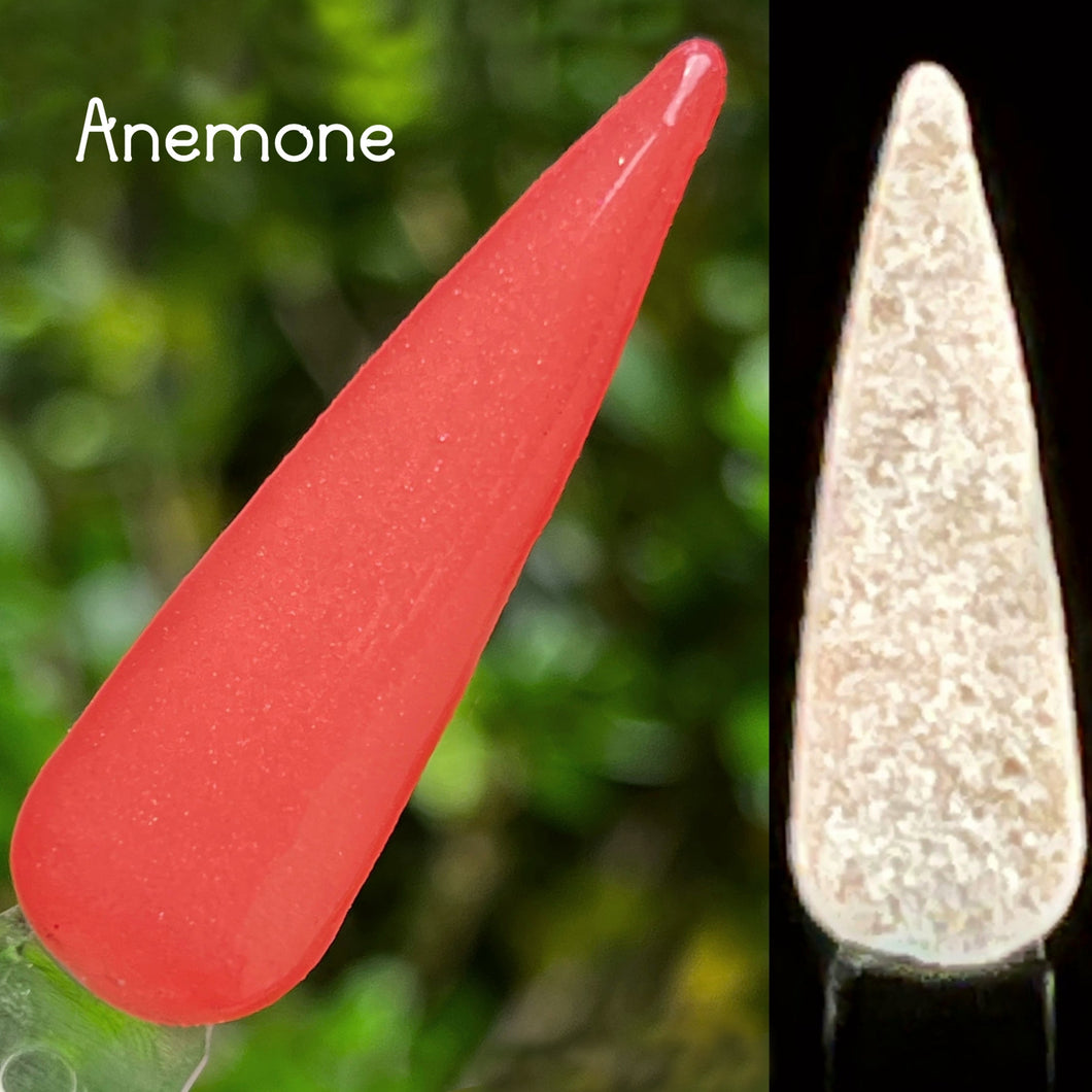 Anemone -Neon Coral Glow Nail Dip Powder