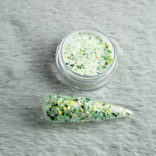 Load image into Gallery viewer, Ivy-Green Flakes Nail Dip Powder
