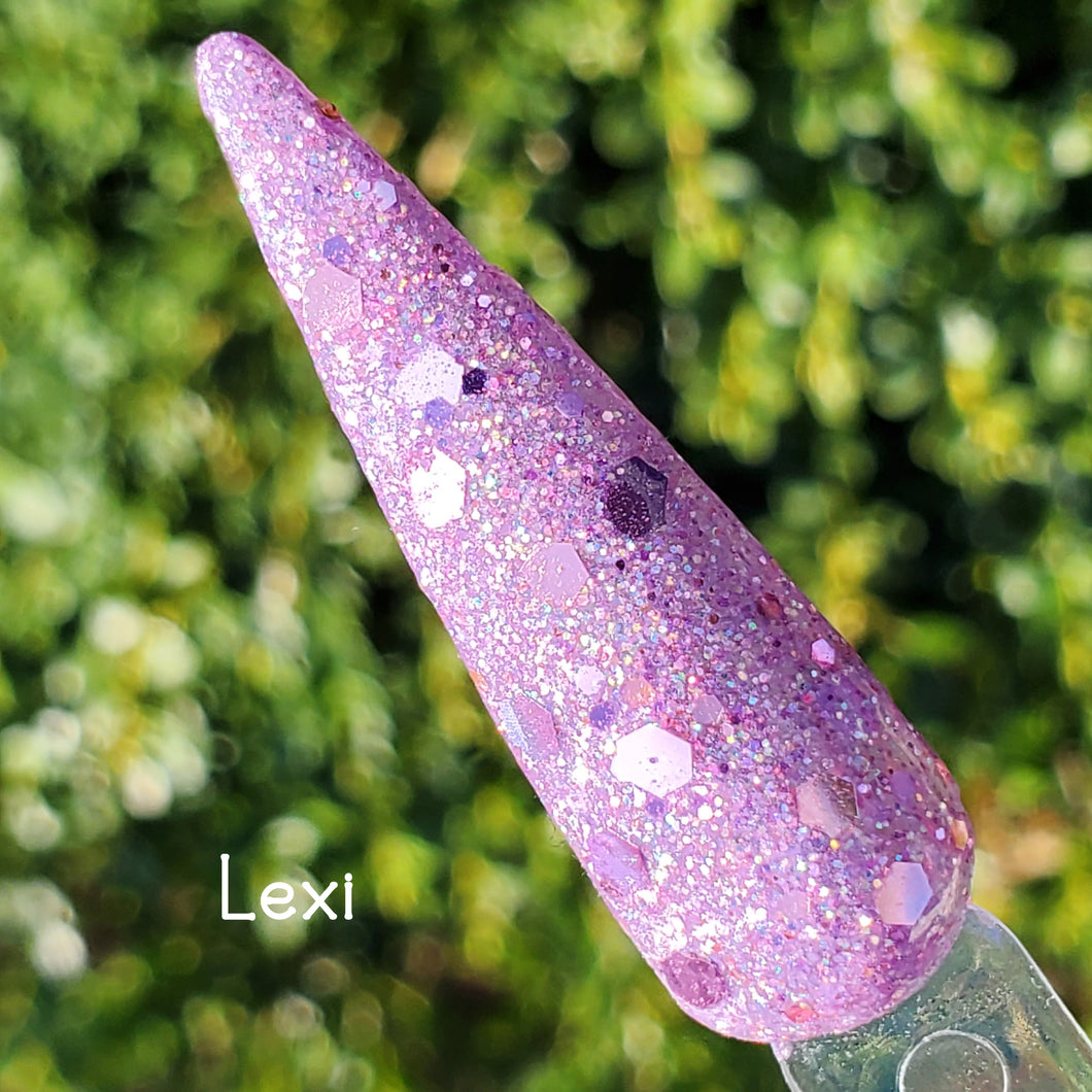Lexi- Lilac Chunky Glitter Nail Dip Powder