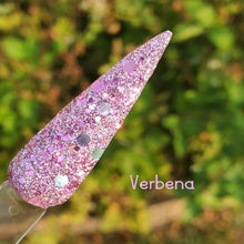 Load image into Gallery viewer, Verbena- Pink and Silver Nail Dip Powder
