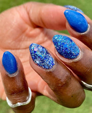 Load image into Gallery viewer, Thank You So Munch- Blue Fine Glitter, Flakes Nail Dip Powder

