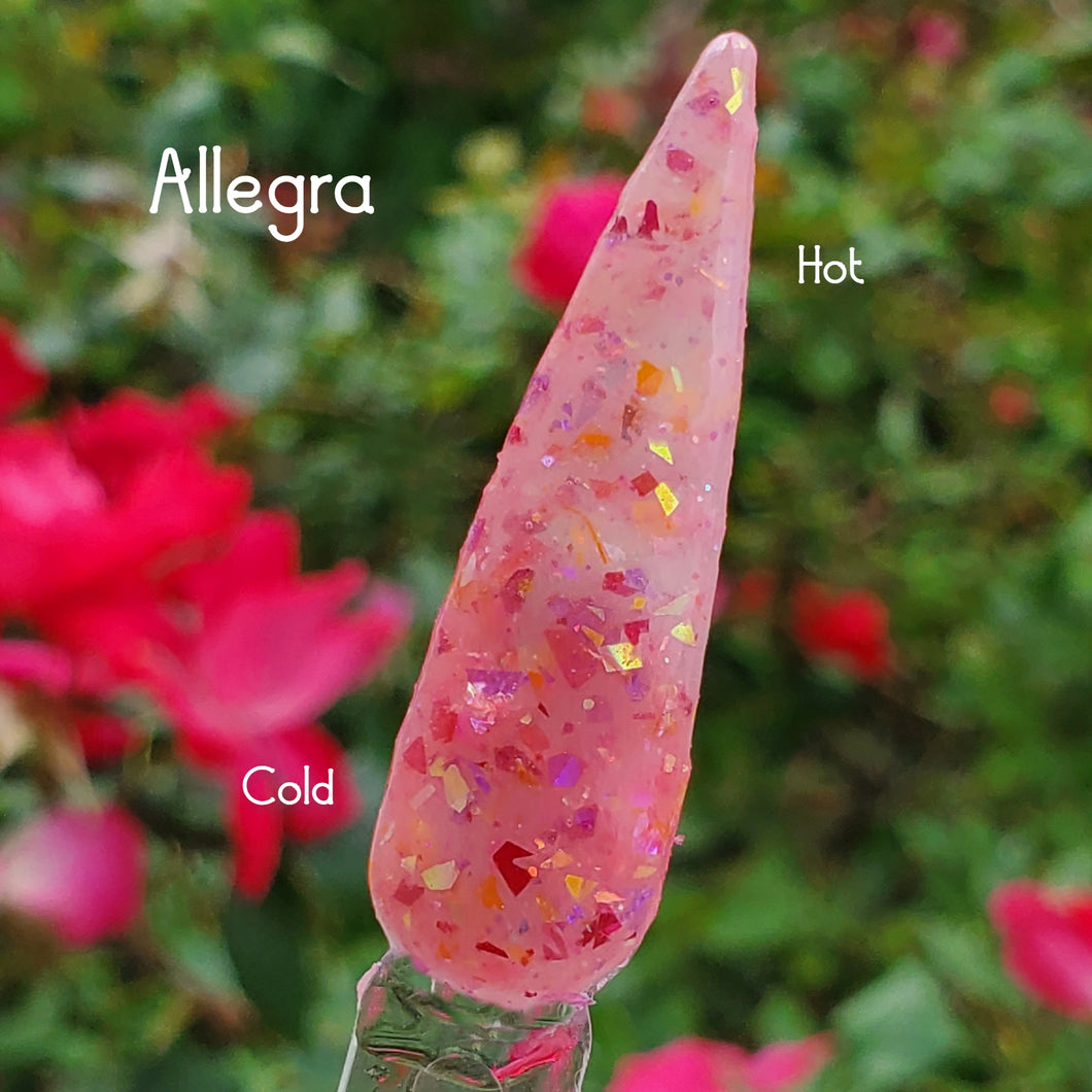 Allegra- Pink Thermal, Flakes Nail Dip Powder