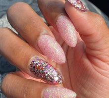 Load image into Gallery viewer, Bella Donna- White, Pink and Purple Glitter Nail Dip Powder
