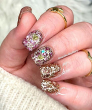 Load image into Gallery viewer, Avery- Champagne, Rose Gold Glitter Nail Dip Powder
