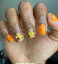 Load image into Gallery viewer, Supernova - Gold, Orange and Red Glitter Nail Dip Powder
