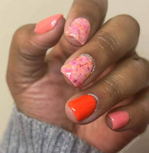 Load image into Gallery viewer, Allegra- Pink Thermal, Flakes Nail Dip Powder
