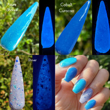 Load image into Gallery viewer, Cobalt Curacao - Blue Glow Nail Dip Powder
