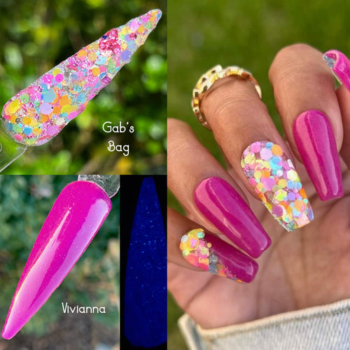 Hawaiian Fire-Neon Magenta, Glow, Fine Glitter Nail Dip Powder – Nellie  Belle's Nails