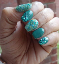 Load image into Gallery viewer, The Philly Special- Teal, Silver, Black Glitter Nail Dip Powder
