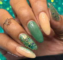 Load image into Gallery viewer, Neptune&#39;s Nymph- Aqua, Teal, Green, Purple Glitter Nail Dip Powder
