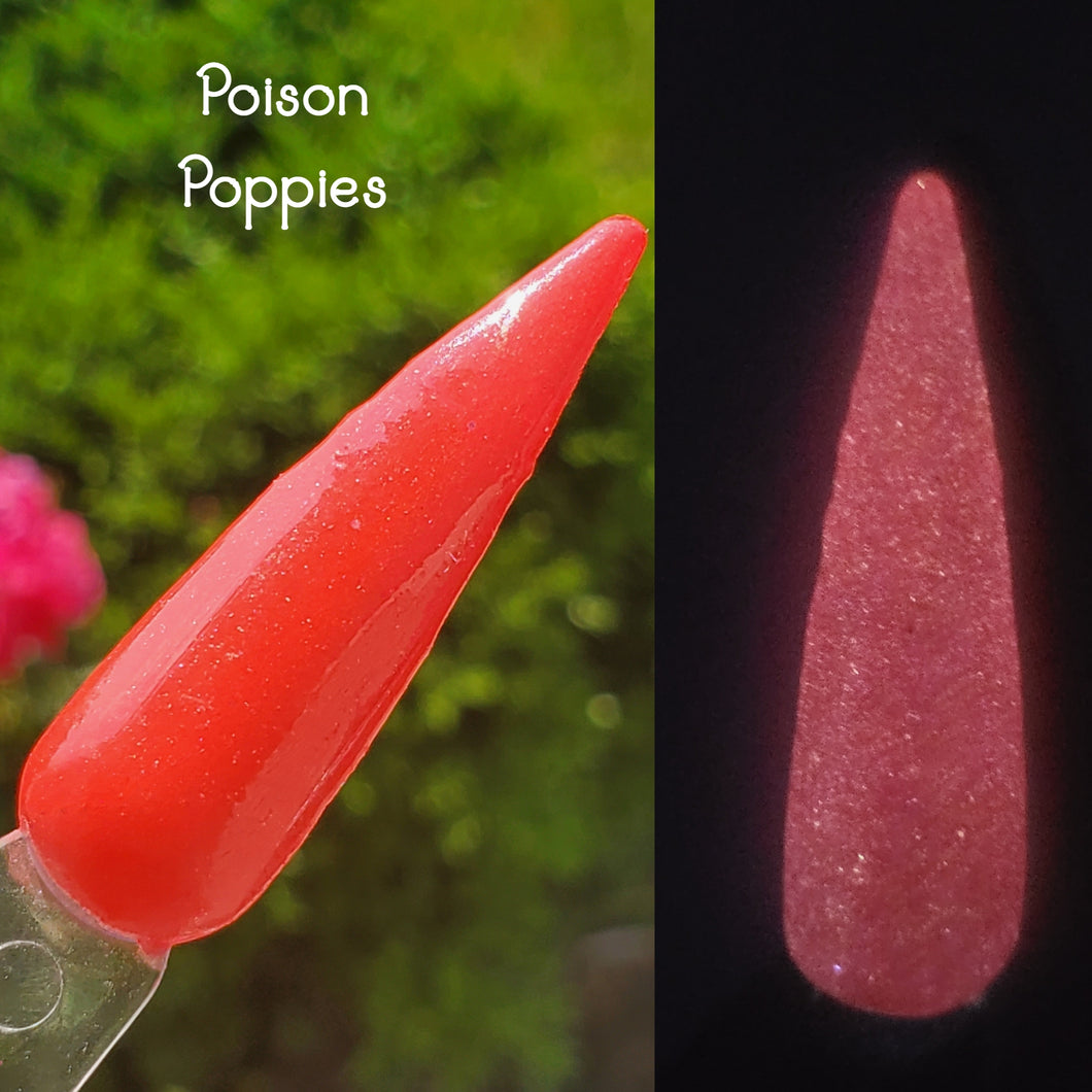 Poison Poppies- Watermelon Pink Glow Nail Dip Powder