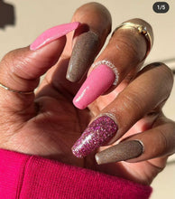 Load image into Gallery viewer, Raspberry Cordial- Pink and Brown Nail Dip Powder
