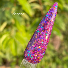 Load image into Gallery viewer, Sabrina- Purple, Multicolored Glitter Nail Dip Powder
