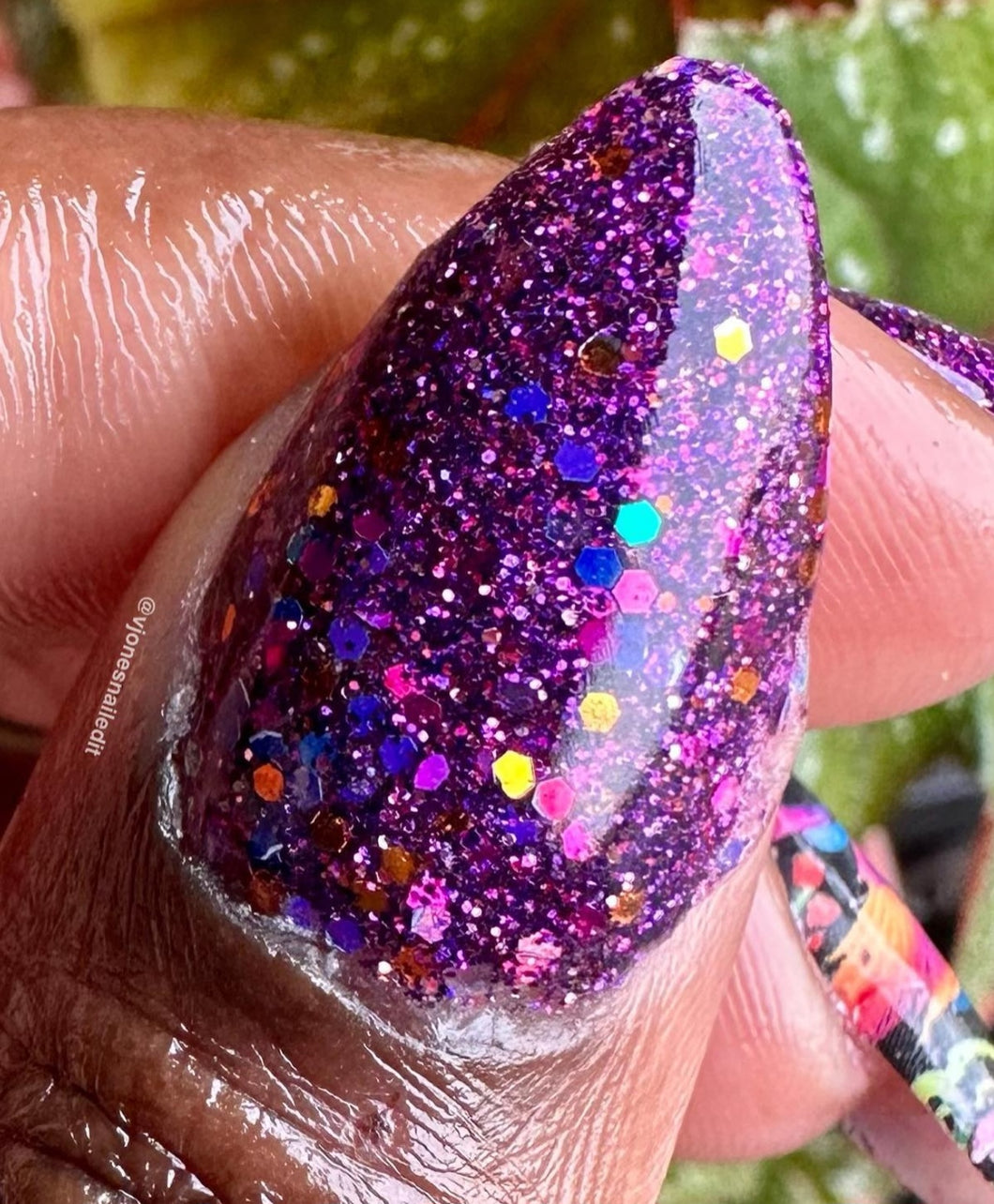 Sabrina- Purple, Multicolored Glitter Nail Dip Powder
