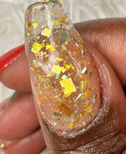 Load image into Gallery viewer, Feels Like Sunshine- Gold, Yellow and Orange, Flakes, Glitter Nail Dip Powder
