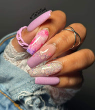 Load image into Gallery viewer, Winter Love- Pale Pink and White Glitter Nail Dip
