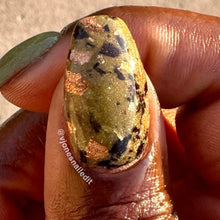 Load image into Gallery viewer, Jeweled Jealousy- Green, Copper, Gold and Black, Foil Nail Dip Powder
