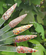 Load image into Gallery viewer, Serenity - Green, Brown, Orange, Yellow, Gold Chunky Glitter Nail Dip Powder
