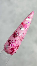 Load and play video in Gallery viewer, Dandy Candy- Pink Glow, Foil, Flakes, Tinsel Nail Dip Powder
