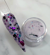 Load image into Gallery viewer, Pull The Lever- Purple, Black, Blue, Pink, Flakes, Foil Nail Dip Powder

