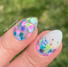 Load image into Gallery viewer, Blooming Blossoms- Pastel Chunky Glitter Nail Dip Powder
