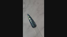 Load and play video in Gallery viewer, Charlie- Teal, Blue and Green Glitter Nail Dip
