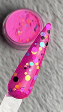 Load and play video in Gallery viewer, Dragon Fruit Delight -Neon Pink Glow Glitter Nail Dip Powder
