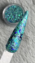 Load and play video in Gallery viewer, Ocean Eyes - Aqua and Blue Glitter, Flakes Dip Powder
