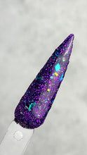 Load and play video in Gallery viewer, Tash- Purple and Blue Glitter, Flakes Nail Dip Powder
