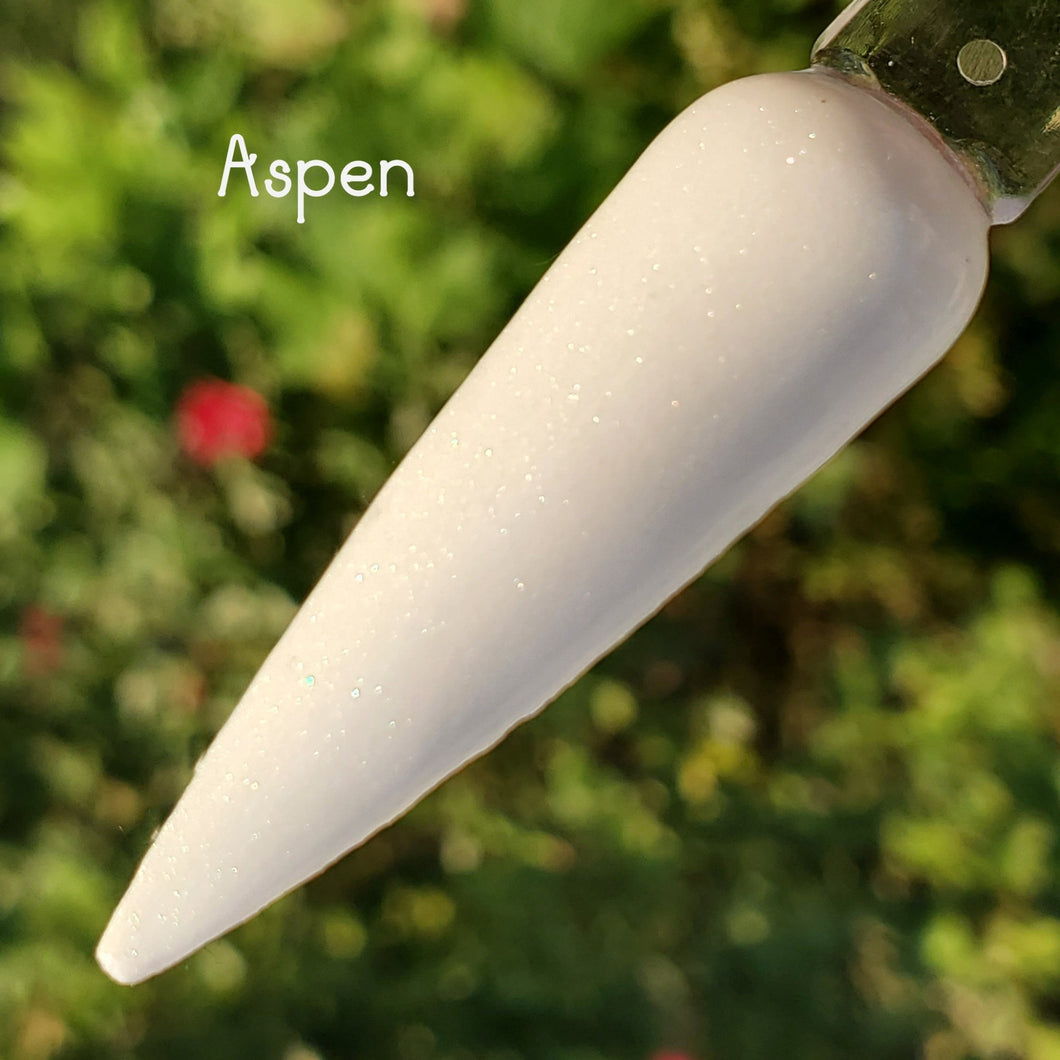 Aspen - White Shimmer Nail Dip Powder