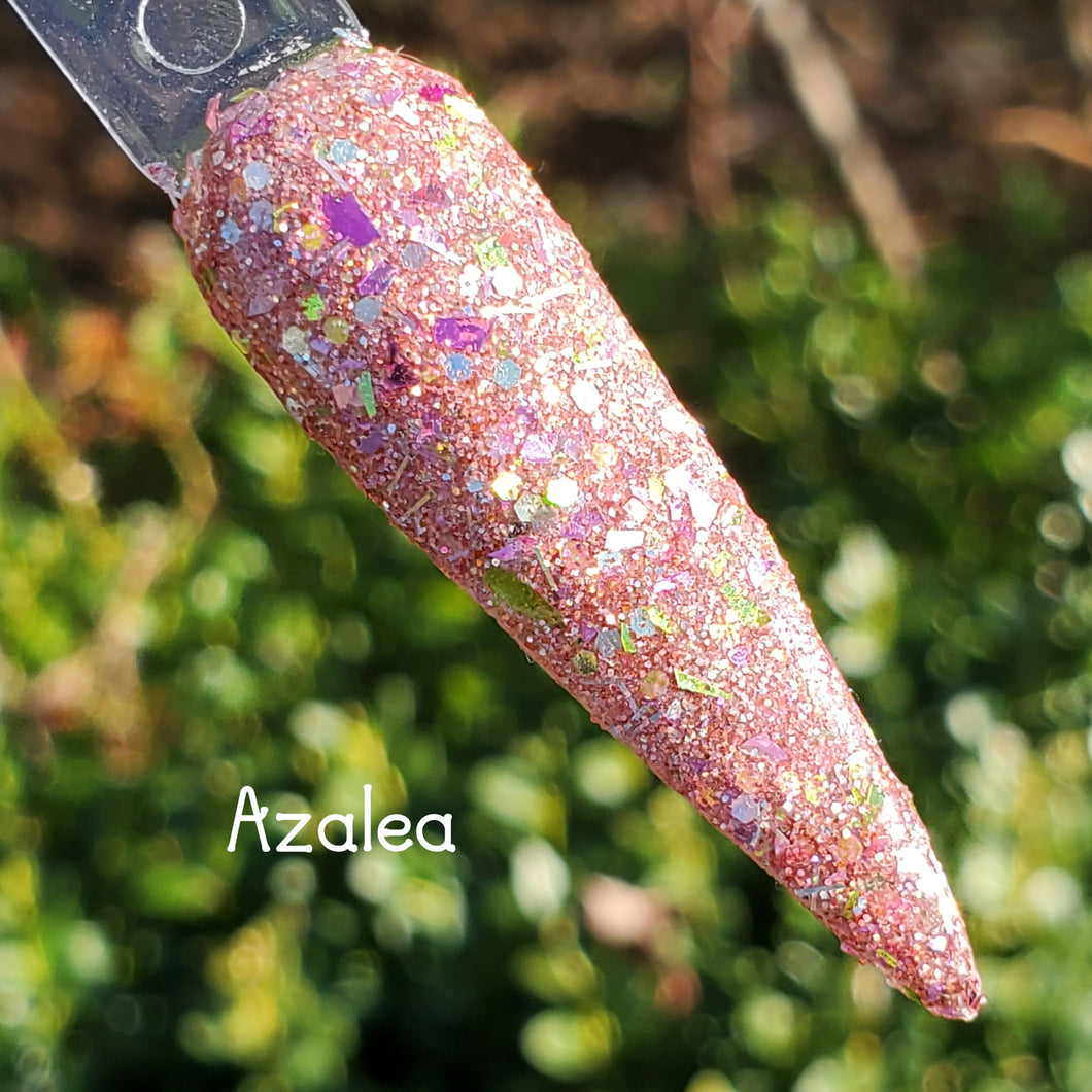 Azalea- Pink, Green Nail Dip Powder