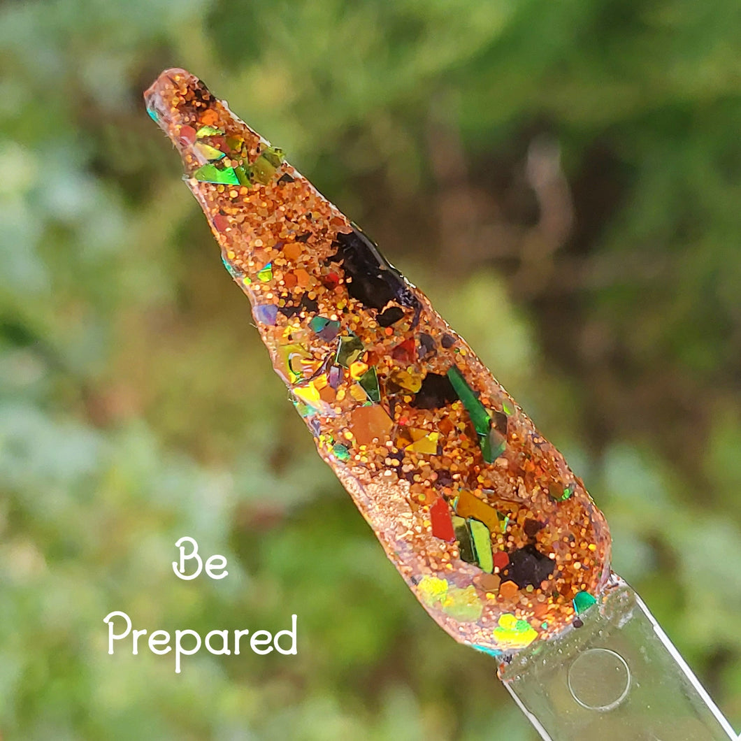 Be Prepared- Copper, Black and Green, Flakes, Foil Dip Powder