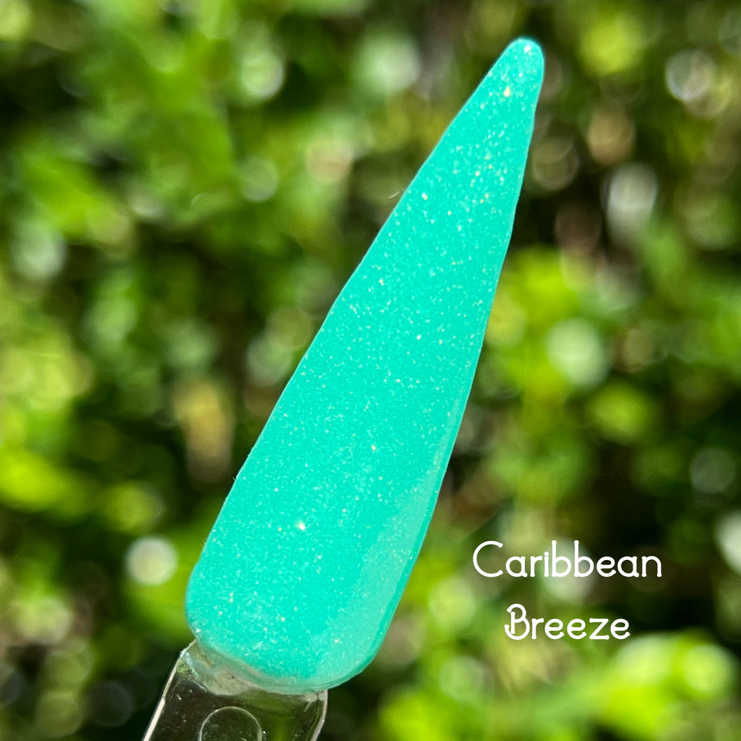Caribbean Breeze - Seafoam Green Shimmer Nail Dip Powder