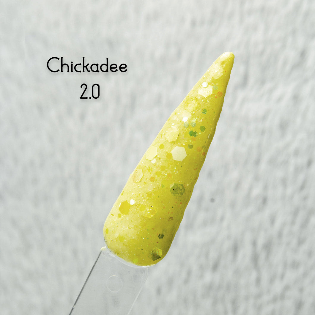 Chickadee 2.0- Yellow Glitter Nail Dip Powder