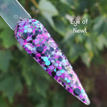 Load image into Gallery viewer, Eye of Newt- Purple, Blue, Black Chunky Glitter Nail Dip Powder
