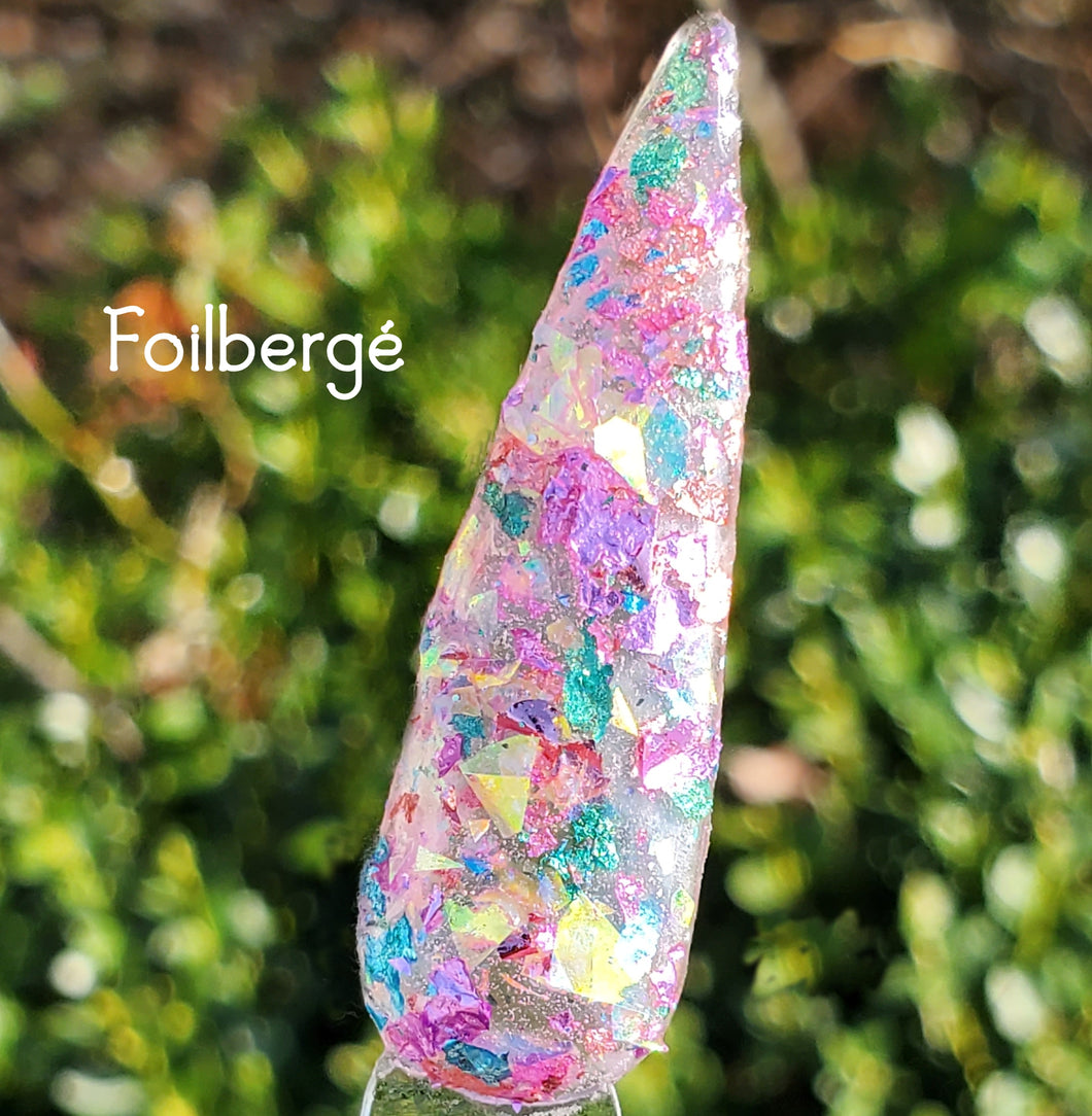 Foilbergé- Spring Multi-Color, Foil, Mylar Nail Dip Powder