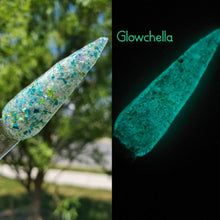 Load image into Gallery viewer, Glowchella - Glow Glitter Nail Dip Powder
