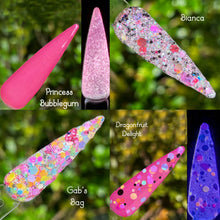 Load image into Gallery viewer, Princess Bubblegum -Neon Pink Glow Nail Dip Powder
