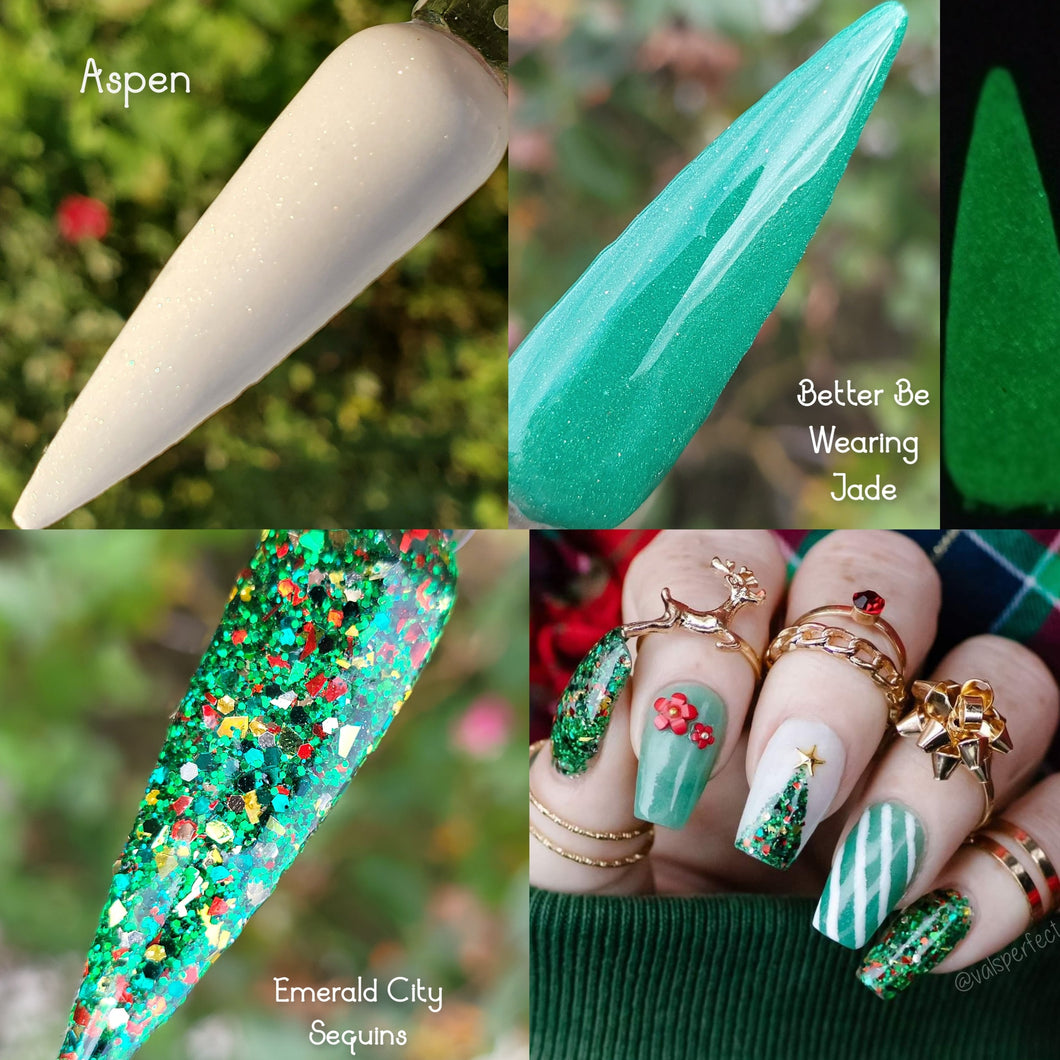 Belle Bundles- Aspen, Better Be Wearing Jade, Emerald City Sequins