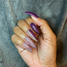 Load image into Gallery viewer, African Violets - Purple Glitter Nail Dip Powder
