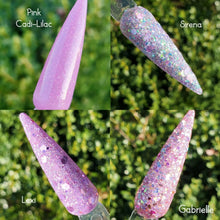 Load image into Gallery viewer, Pink Cadi-Lilac- Lilac, Pink Shimmer Nail Dip Powder
