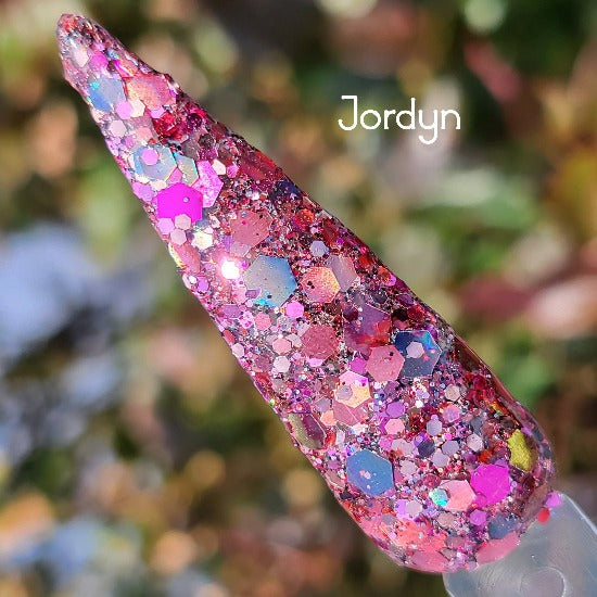 Jordyn- Pink and Gray Nail Dip Powder