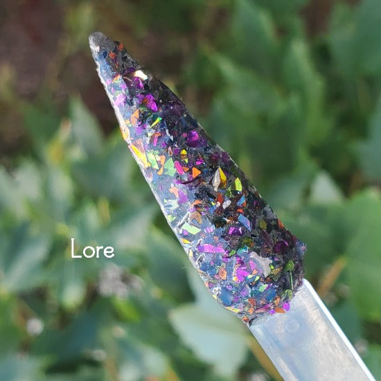 Lore- Gray/Pewter, Multi Color, Color Shift, Flakes Nail Dip Powder