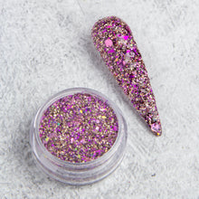 Load image into Gallery viewer, Soulshine-  Purple, Brown and Tan Glitter, Flakes Nail Dip Powder
