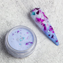 Load image into Gallery viewer, Toya- Blue-White Thermal, Foil Nail Dip Powder
