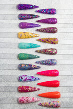 Load image into Gallery viewer, Soulshine-  Purple, Brown and Tan Glitter, Flakes Nail Dip Powder
