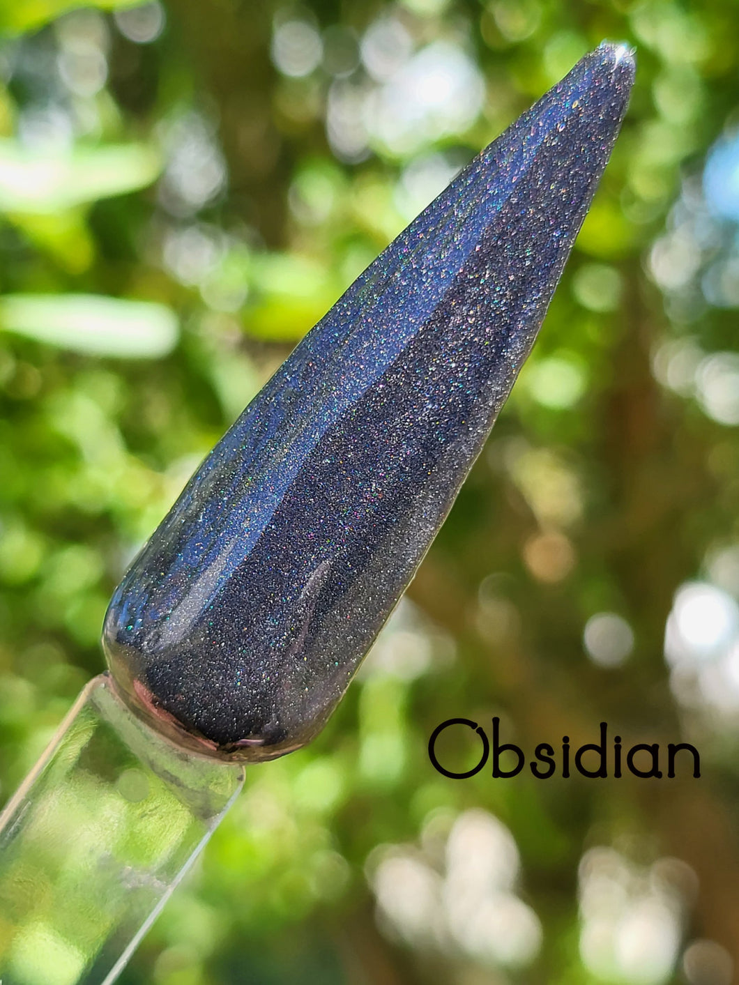 Obsidian - Black Shimmer Nail Dip Powder