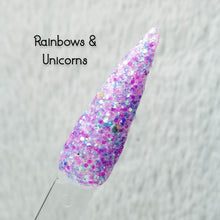 Load image into Gallery viewer, Rainbows &amp; Unicorns- Pastel Glitter Nail Dip Powder
