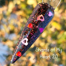 Load image into Gallery viewer, Shards of my Heart 2.0- Black, Red and Pink Nail Dip Powder
